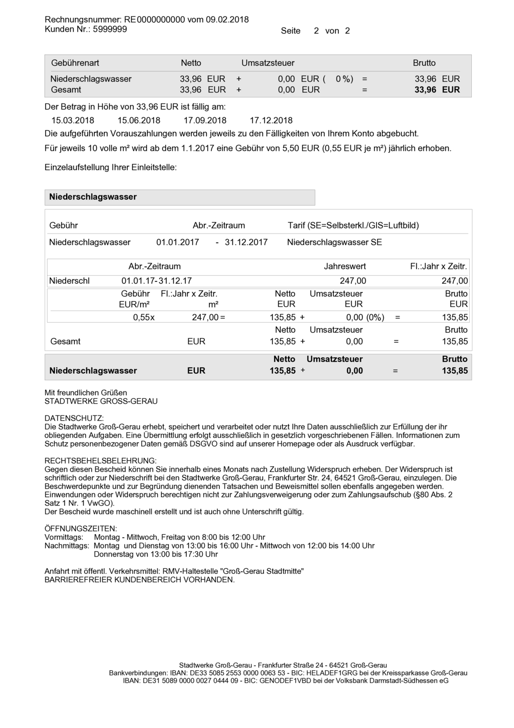 Musterrechnung